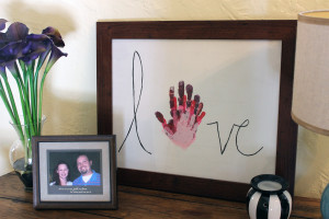 Valentine's Day keepsake handprints